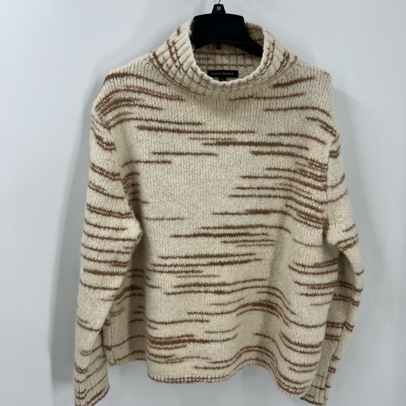 Banana Republic Sweaters - Banana Republic Wool Alpaca Blend Italian Spacedye Rib Funnel Neck Sweater